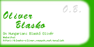 oliver blasko business card
